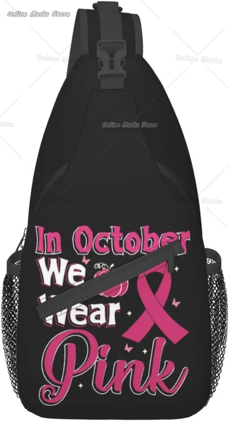 Breast Cancer Pink Awareness Sling Bag Backpack