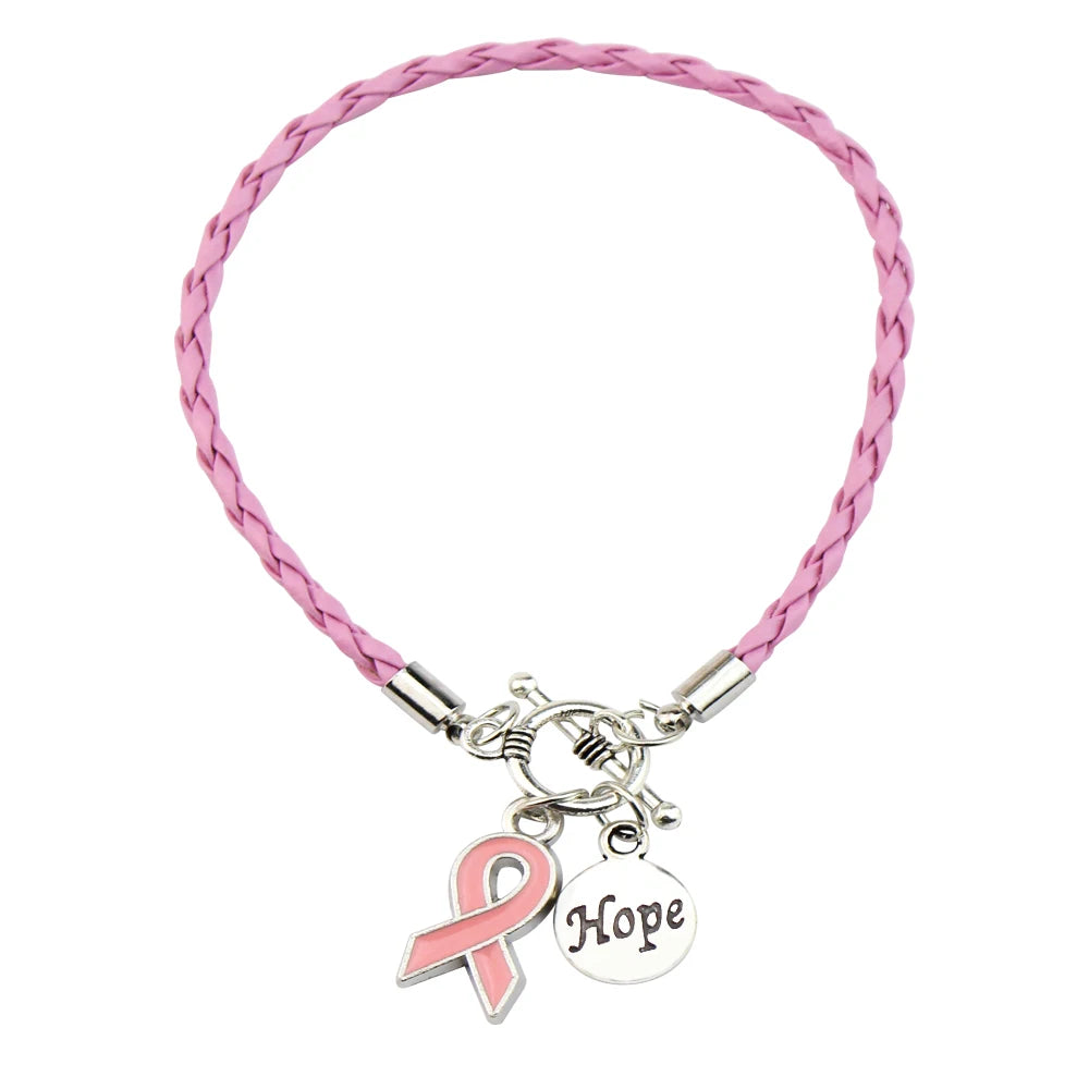 Sweet and Simple Breast Cancer Awareness Bracelet