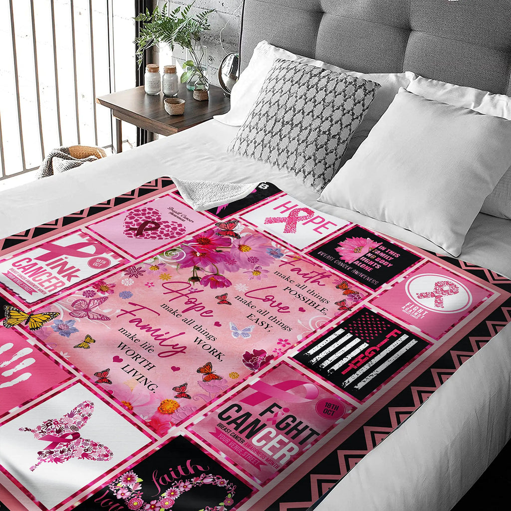 Breast Cancer Awareness Snuggly Blanket