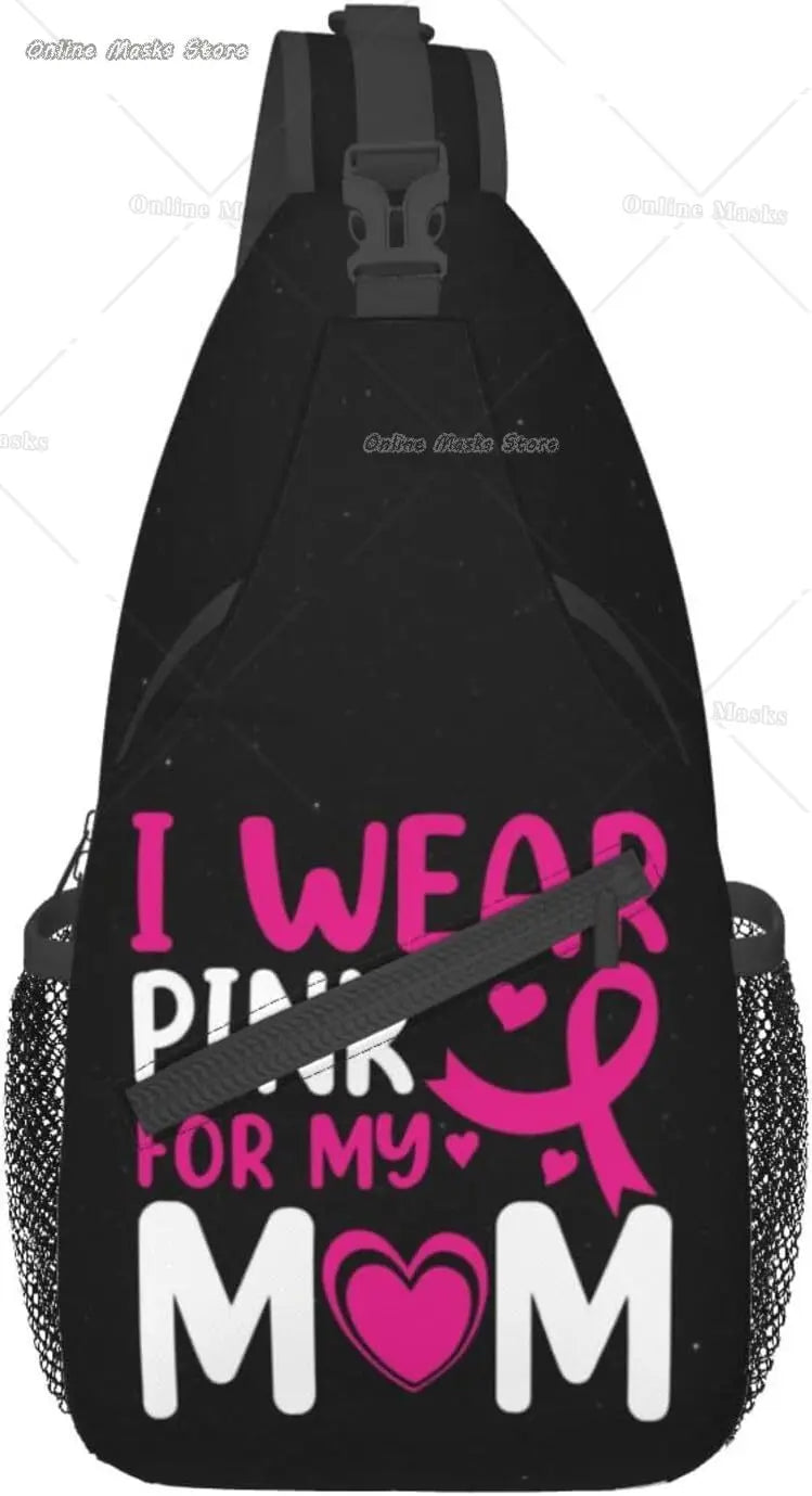 Breast Cancer Pink Awareness Sling Bag Backpack
