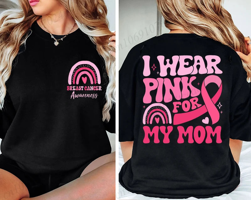 I Wear Pink Breast Cancer T-Shirt ~ Plus Sizes XL, XXL, & XXL
