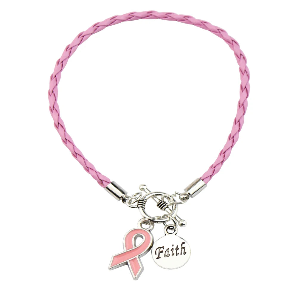 Sweet and Simple Breast Cancer Awareness Bracelet