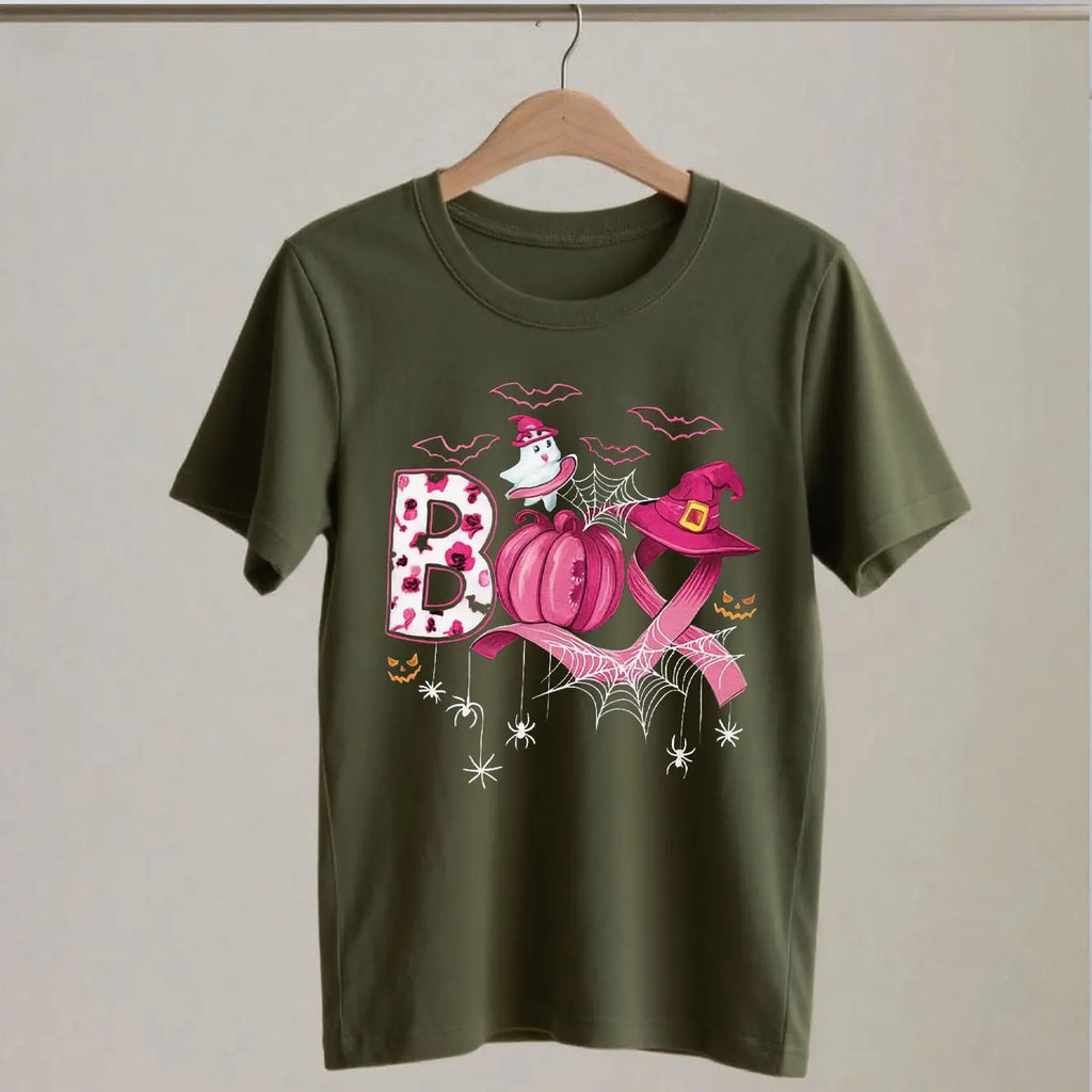 Breast Cancer Boo and Pink Pumpkin Tshirts