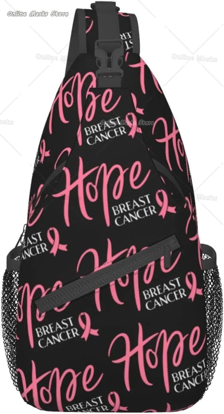 Breast Cancer Pink Awareness Sling Bag Backpack