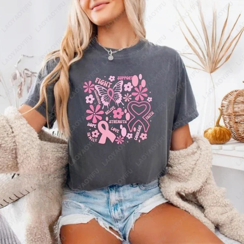 Breast Cancer Inspirational Collage Tshirt