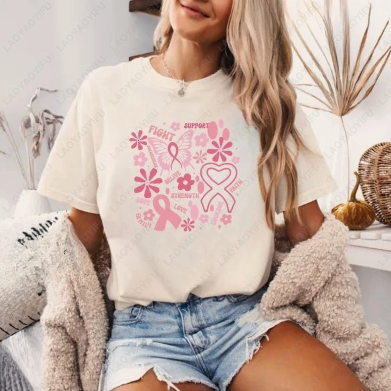 Breast Cancer Inspirational Collage Tshirt