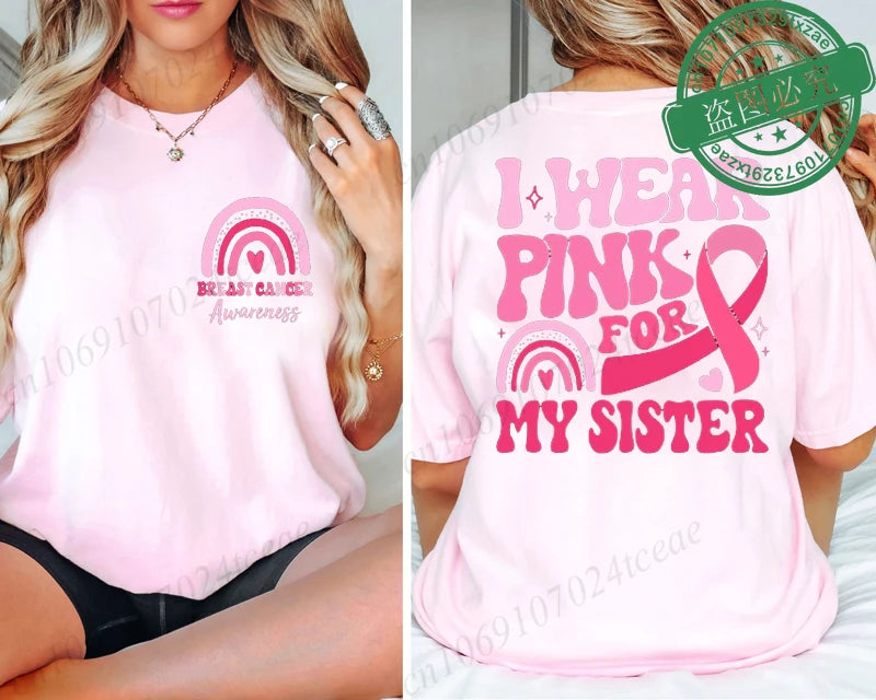 I Wear Pink Breast Cancer T-Shirt ~ Sizes XXS, XS, S, M, L