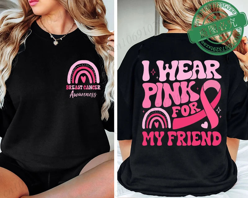 I Wear Pink Breast Cancer T-Shirt ~ Plus Sizes XL, XXL, & XXL