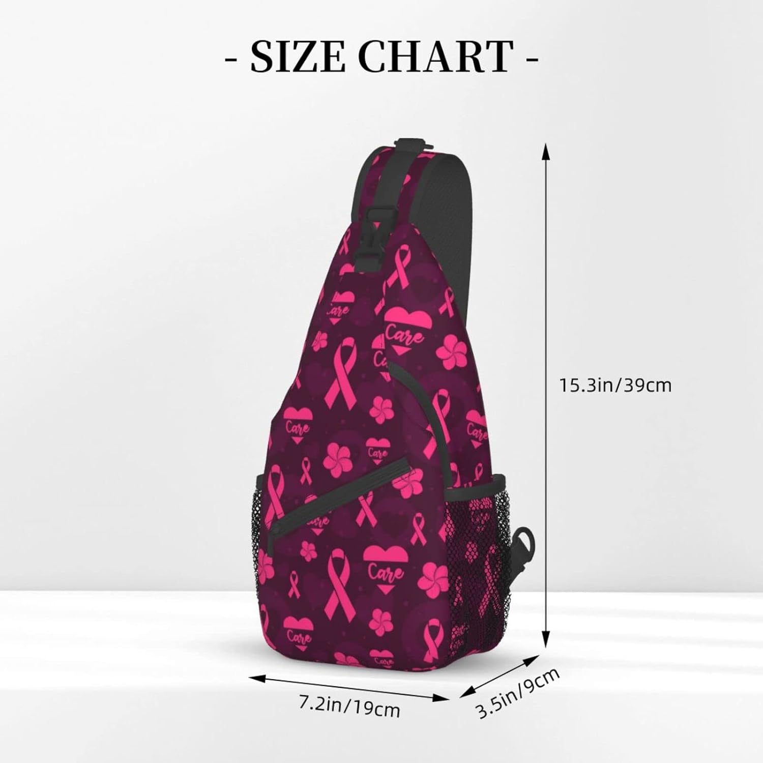 Breast Cancer Pink Awareness Sling Bag Backpack