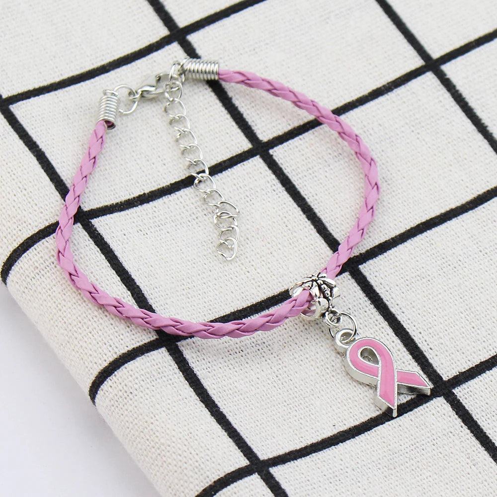 Sweet and Simple Breast Cancer Awareness Bracelet
