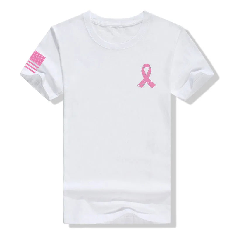 Be a part of the Support Squad - Mens and Womens Breast Cancer Awareness Pink Ribbon  T-Shirt with USA Flag
