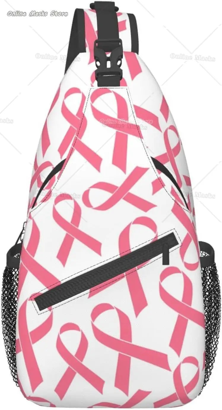 Breast Cancer Pink Awareness Sling Bag Backpack