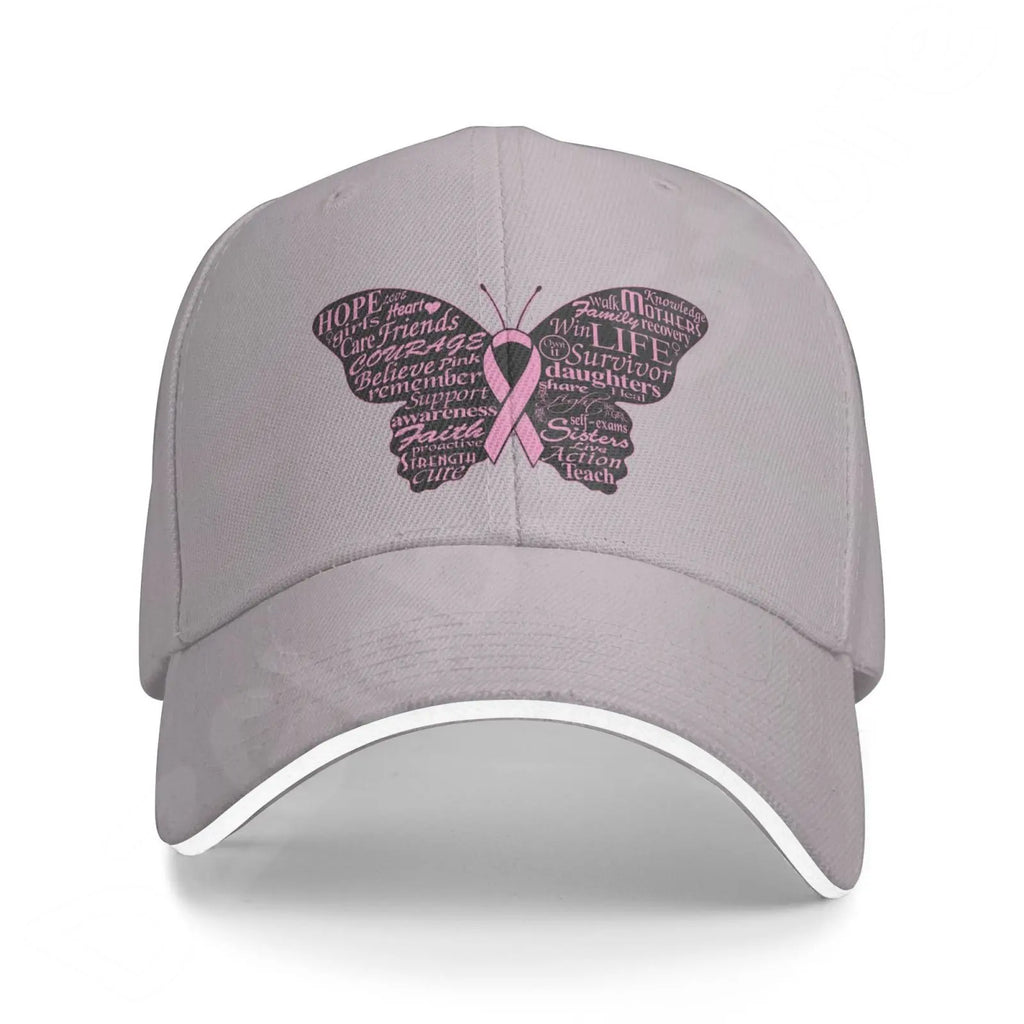 Pink Ribbon Support Breast Cancer Baseball Caps
