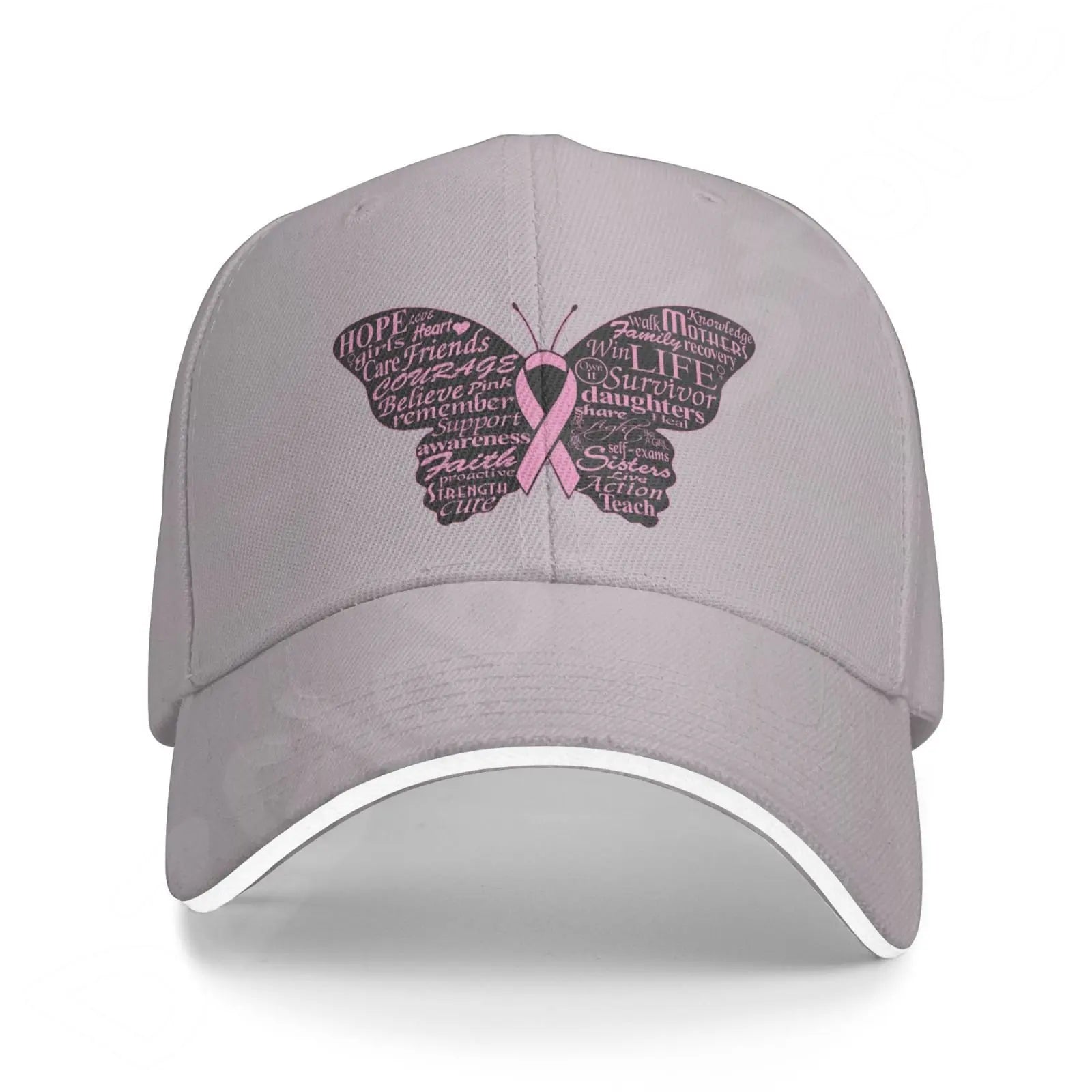 Pink Ribbon Support Breast Cancer Baseball Caps