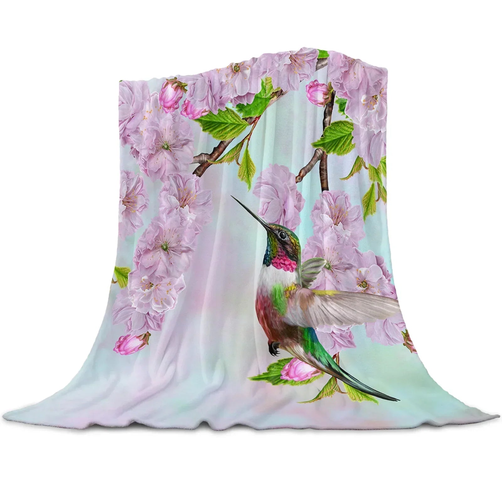 Cherry Blossoms or Plum Branches are Beautiful Year Round on these Snuggly Warm Blankets