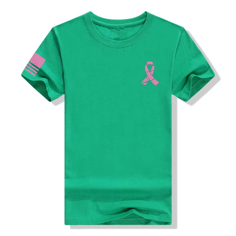 Be a part of the Support Squad - Mens and Womens Breast Cancer Awareness Pink Ribbon  T-Shirt with USA Flag