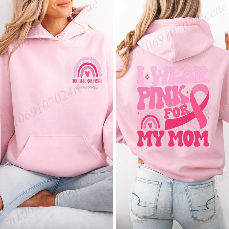 I Wear Pink Breat Cancer Hoodie ~ S, M, L