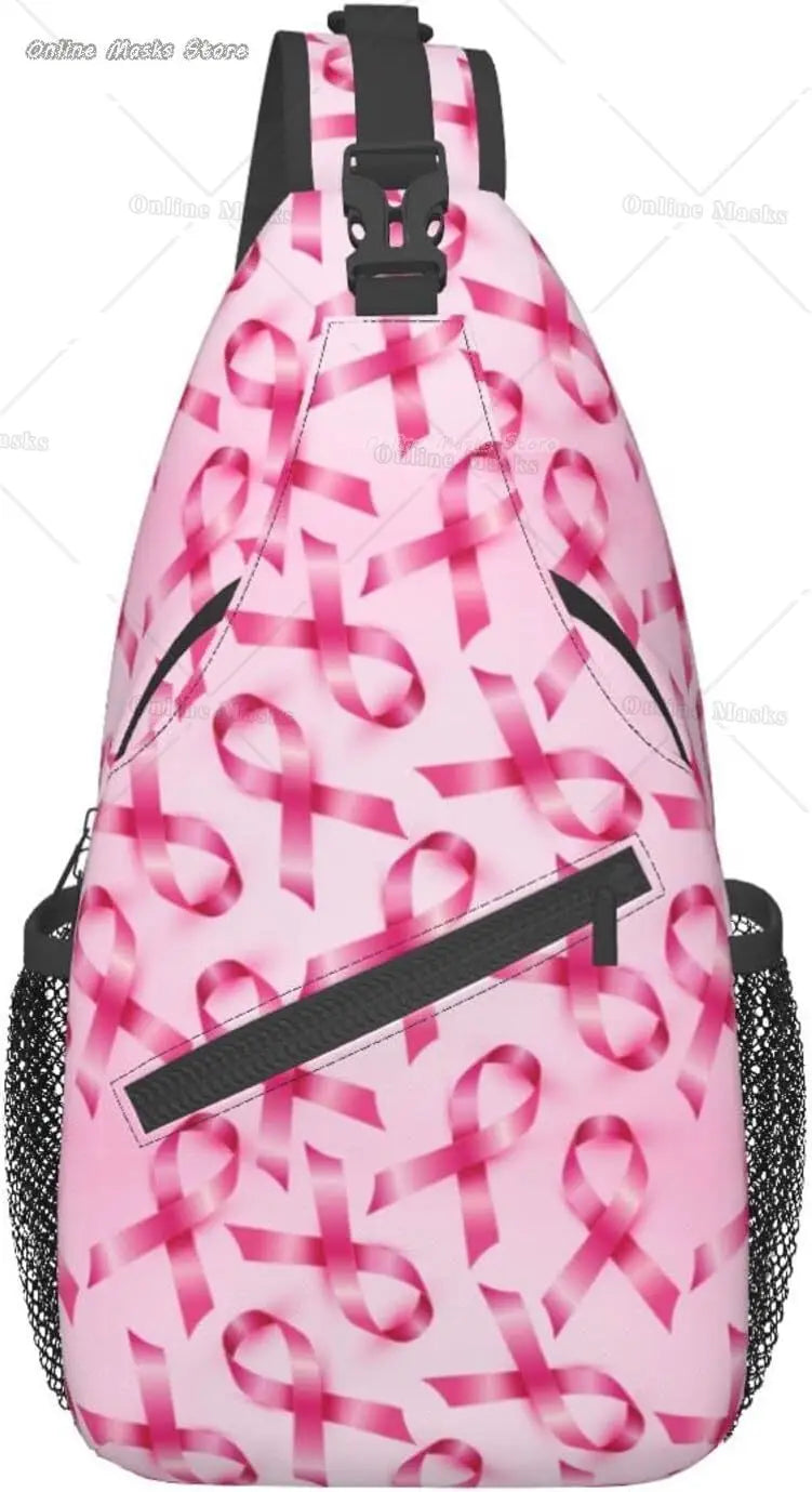 Breast Cancer Pink Awareness Sling Bag Backpack