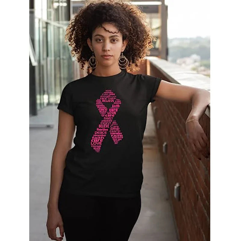 Pink Ribbon Breast Cancer Awareness T-Shirt