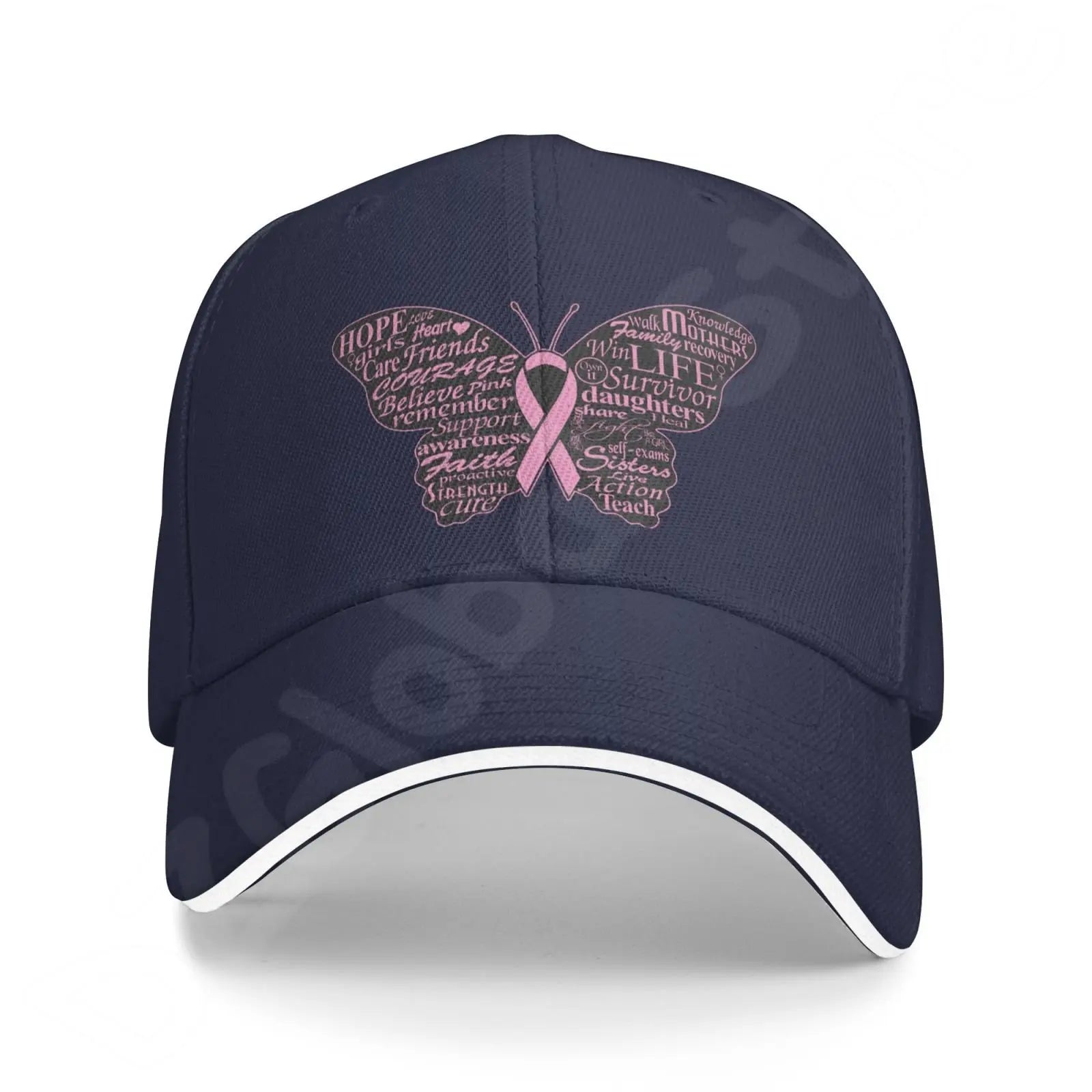Pink Ribbon Support Breast Cancer Baseball Caps