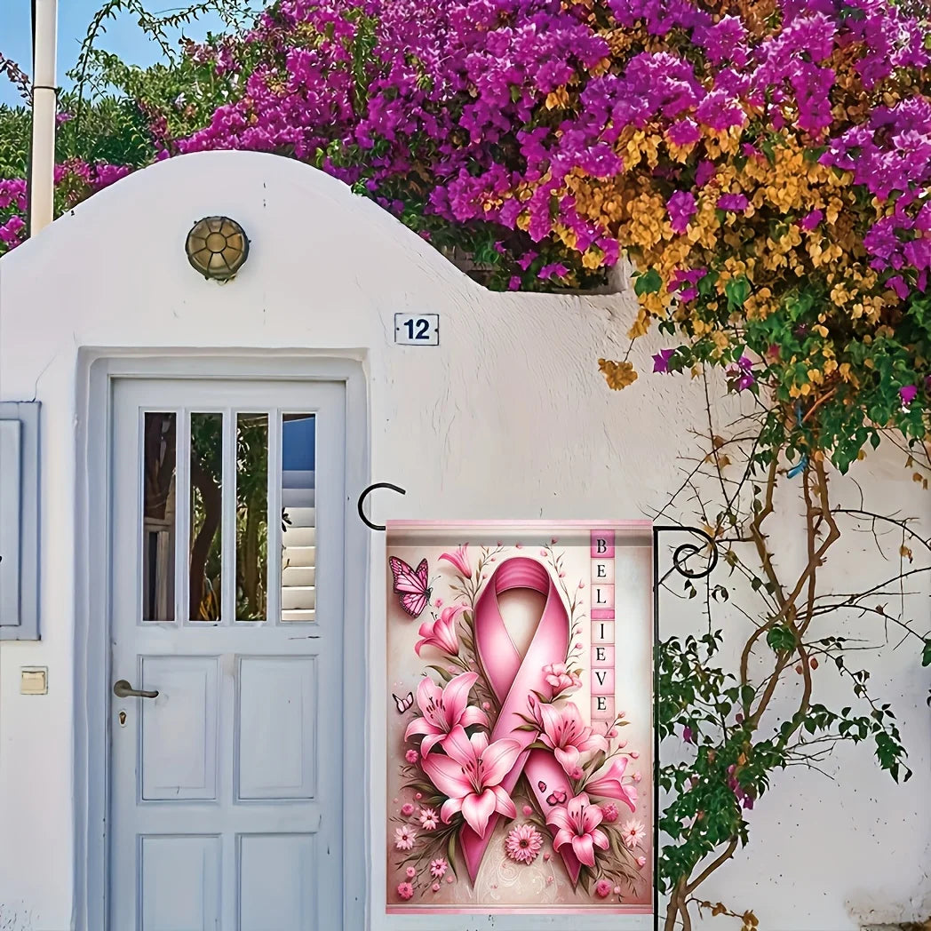 Breast Cancer Awareness Garden Flag