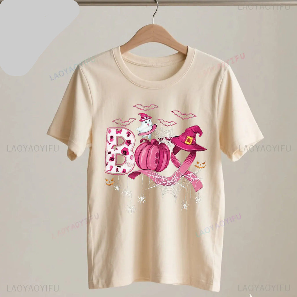 Breast Cancer Boo and Pink Pumpkin Tshirts