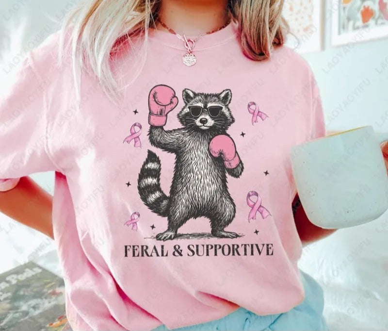 Feral & Supportive Racoon Tshirt