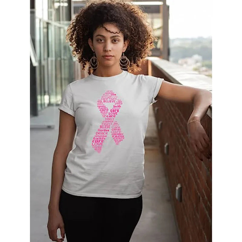 Pink Ribbon Breast Cancer Awareness T-Shirt