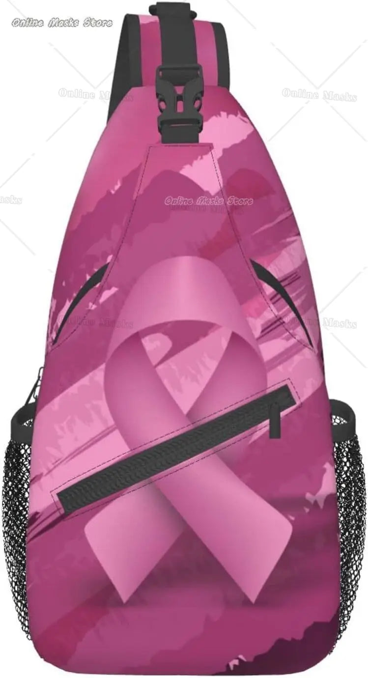 Breast Cancer Pink Awareness Sling Bag Backpack