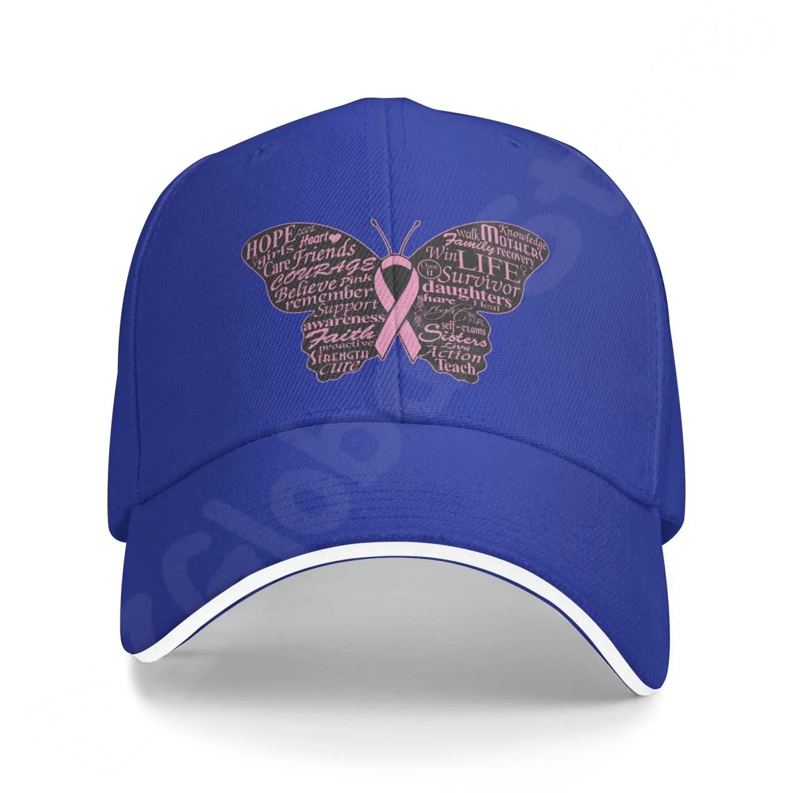 Pink Ribbon Support Breast Cancer Baseball Caps