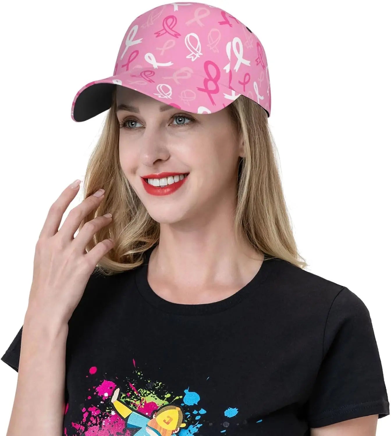 Pink Breast Cancer Ribbons Trucker Cap