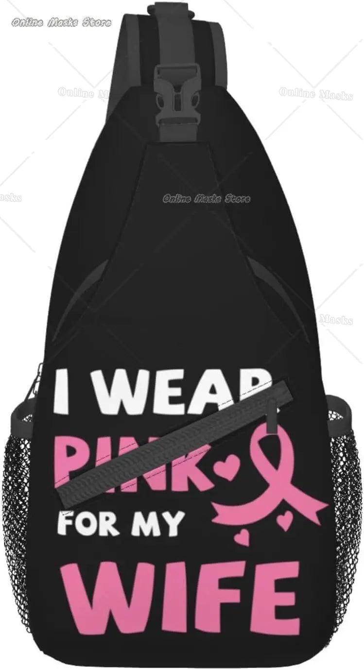 Breast Cancer Pink Awareness Sling Bag Backpack