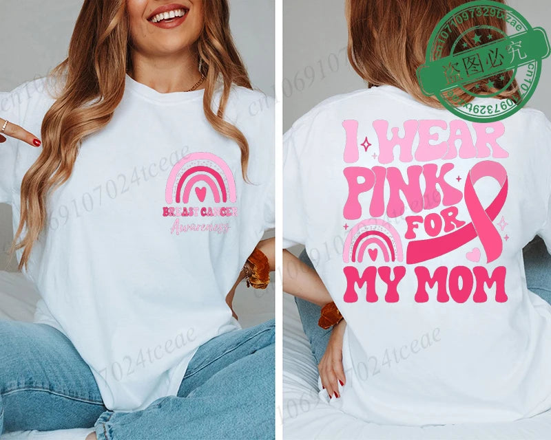 I Wear Pink Breast Cancer T-Shirt ~ Plus Sizes XL, XXL, & XXL