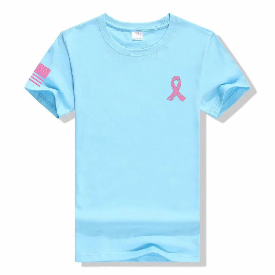 Be a part of the Support Squad - Mens and Womens Breast Cancer Awareness Pink Ribbon  T-Shirt with USA Flag
