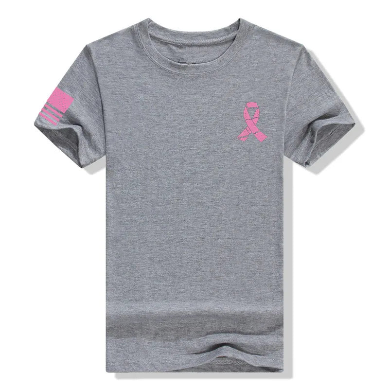 Be a part of the Support Squad - Mens and Womens Breast Cancer Awareness Pink Ribbon  T-Shirt with USA Flag
