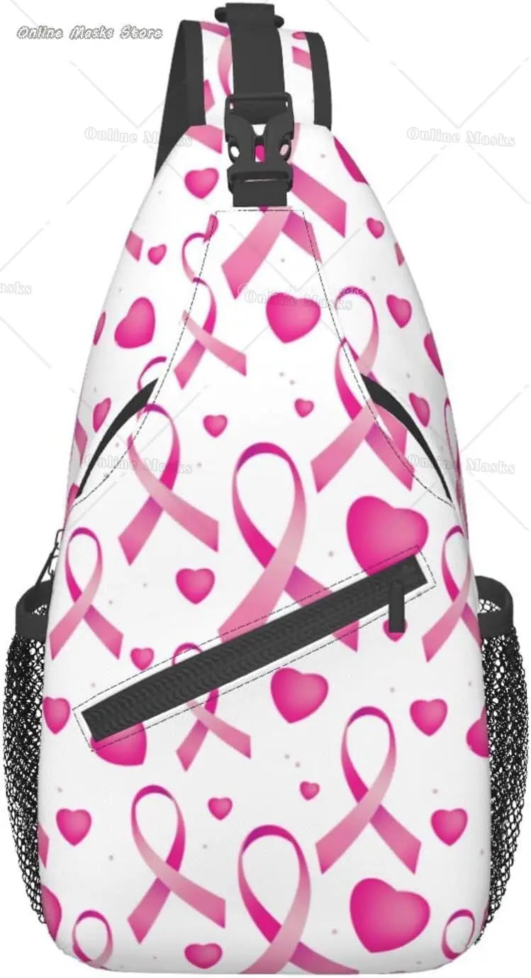 Breast Cancer Pink Awareness Sling Bag Backpack