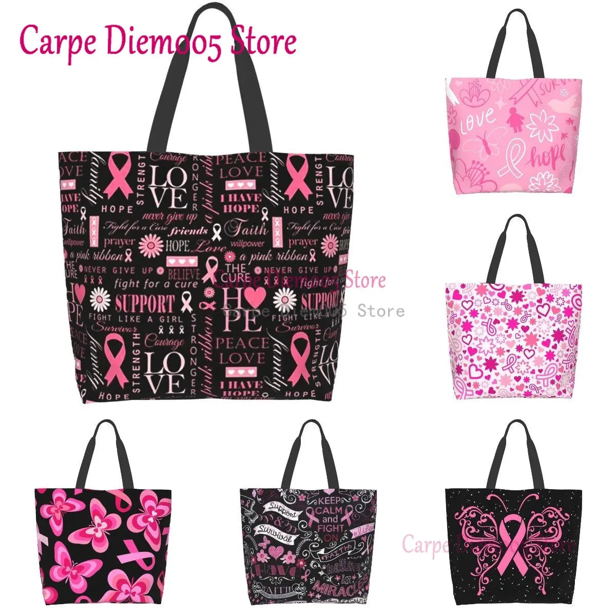 Breast Cancer Awareness Tote Bag