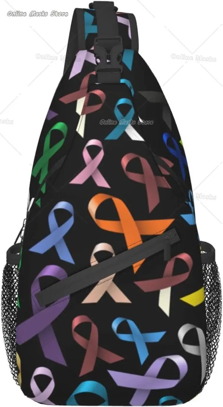Breast Cancer Pink Awareness Sling Bag Backpack
