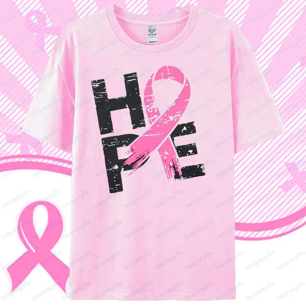 Breast Cancer Tshirts ~ Double Ribbons and HOPE