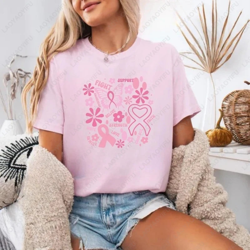 Breast Cancer Inspirational Collage Tshirt