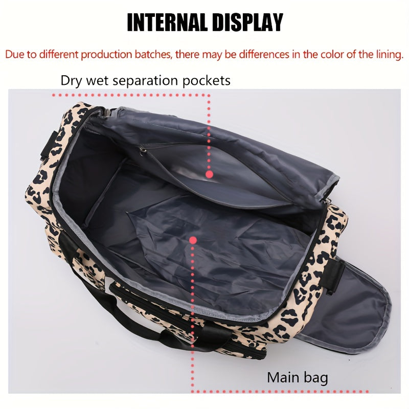Large Leopard Print Travel Bag