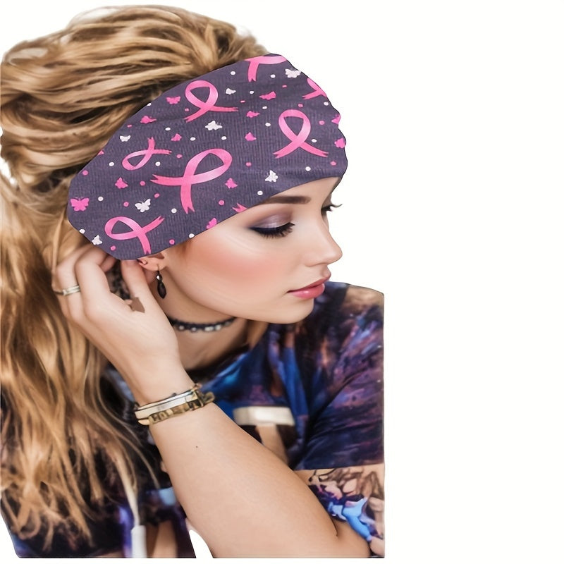 6pcs Breast Cancer Awareness Headbands