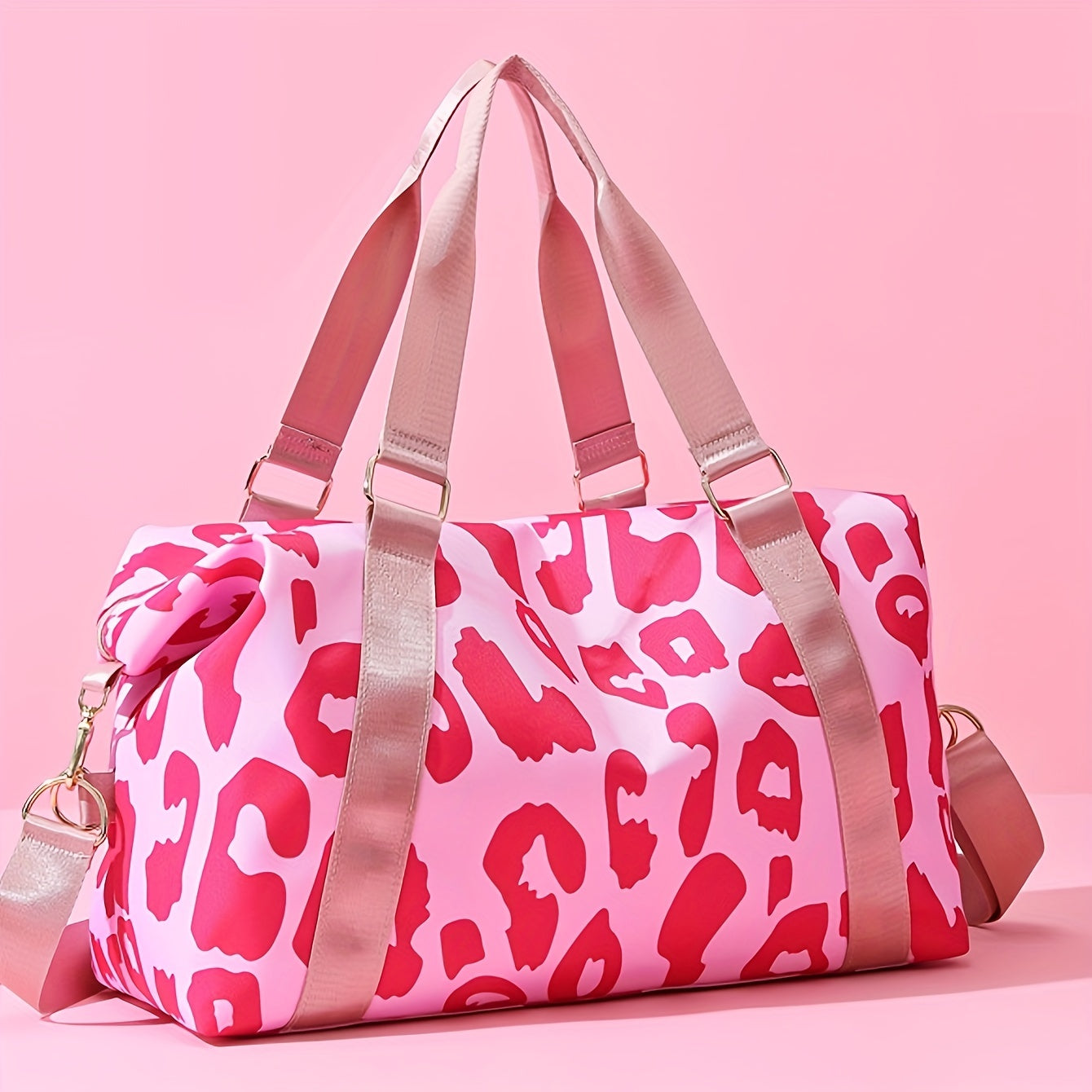 Cheetah Travel Bag in Black or Pink