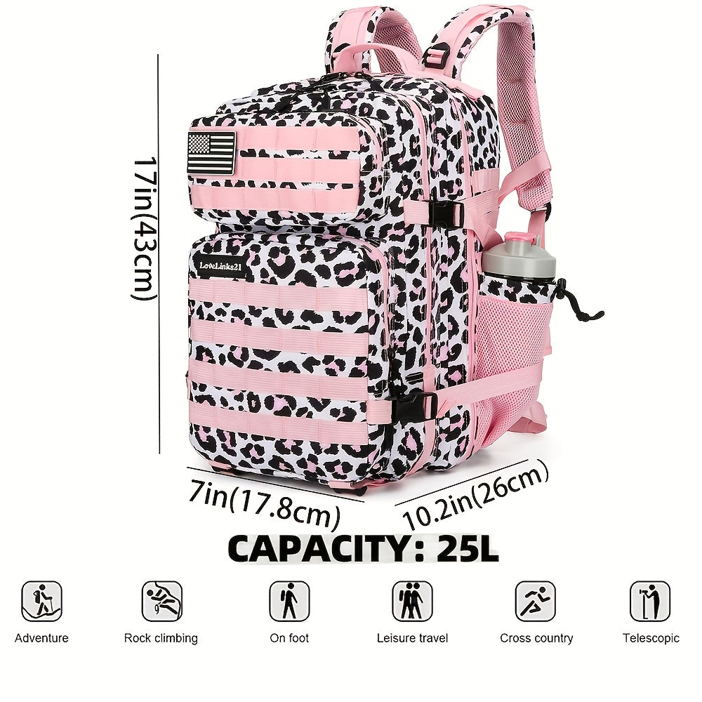 Pink Leopard Heavy Duty Backpack