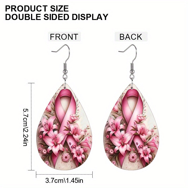 Elegant BC Ribbon and Lily Dangle Earrings