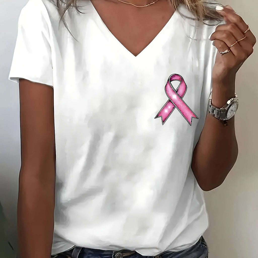 BC Ribbon V-Neck T-Shirt