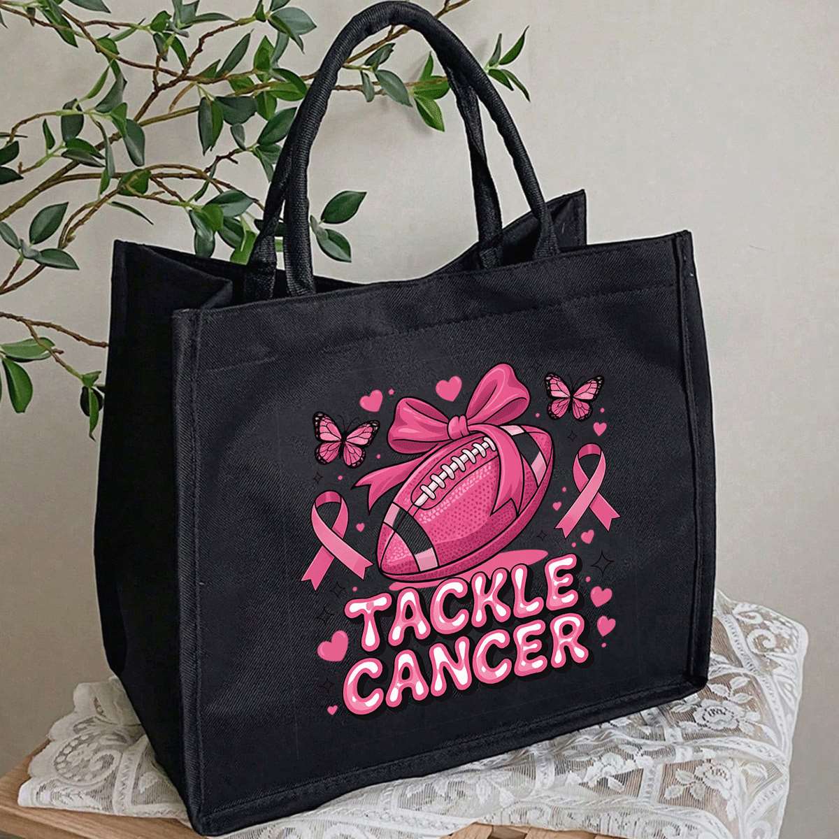Tackle Cancer Tote Bag