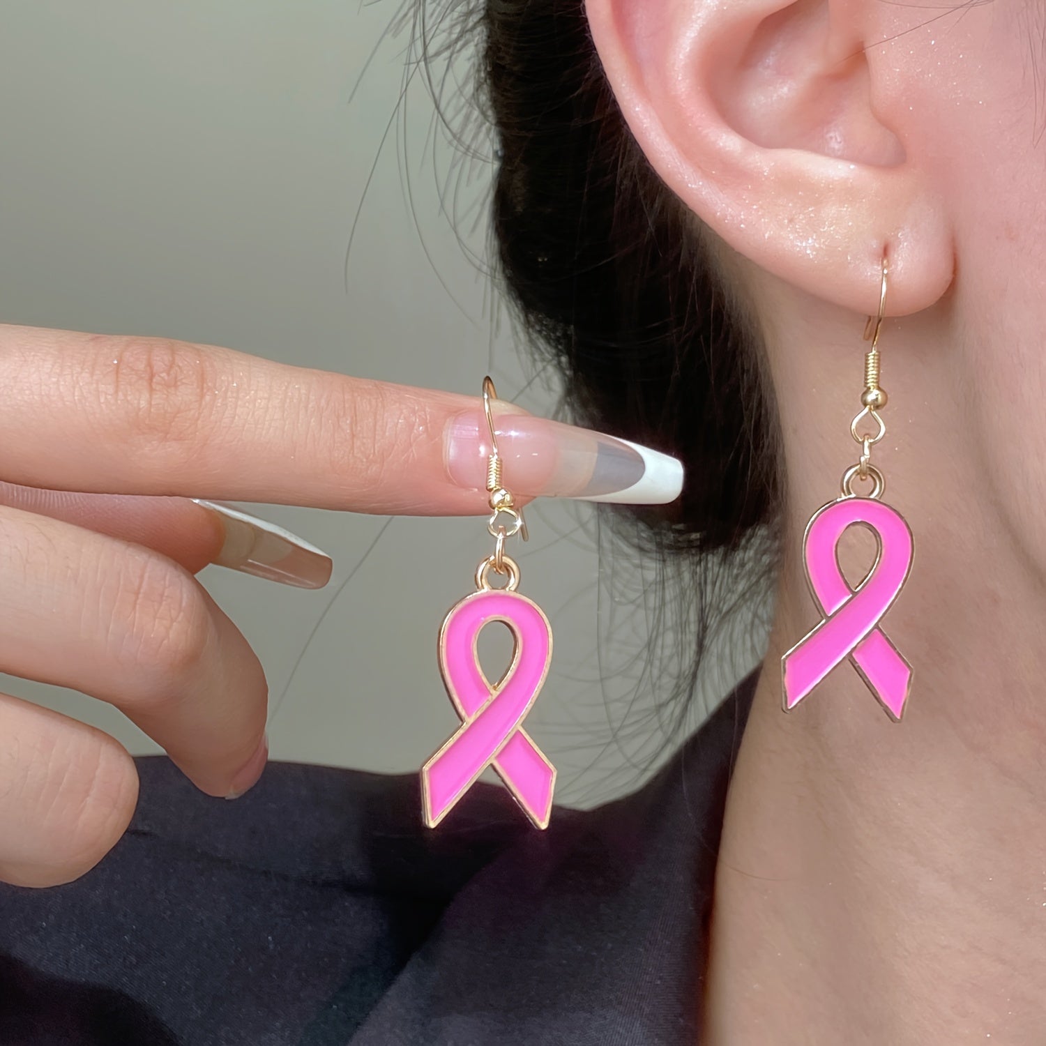 BC Pink Ribbon Earrings