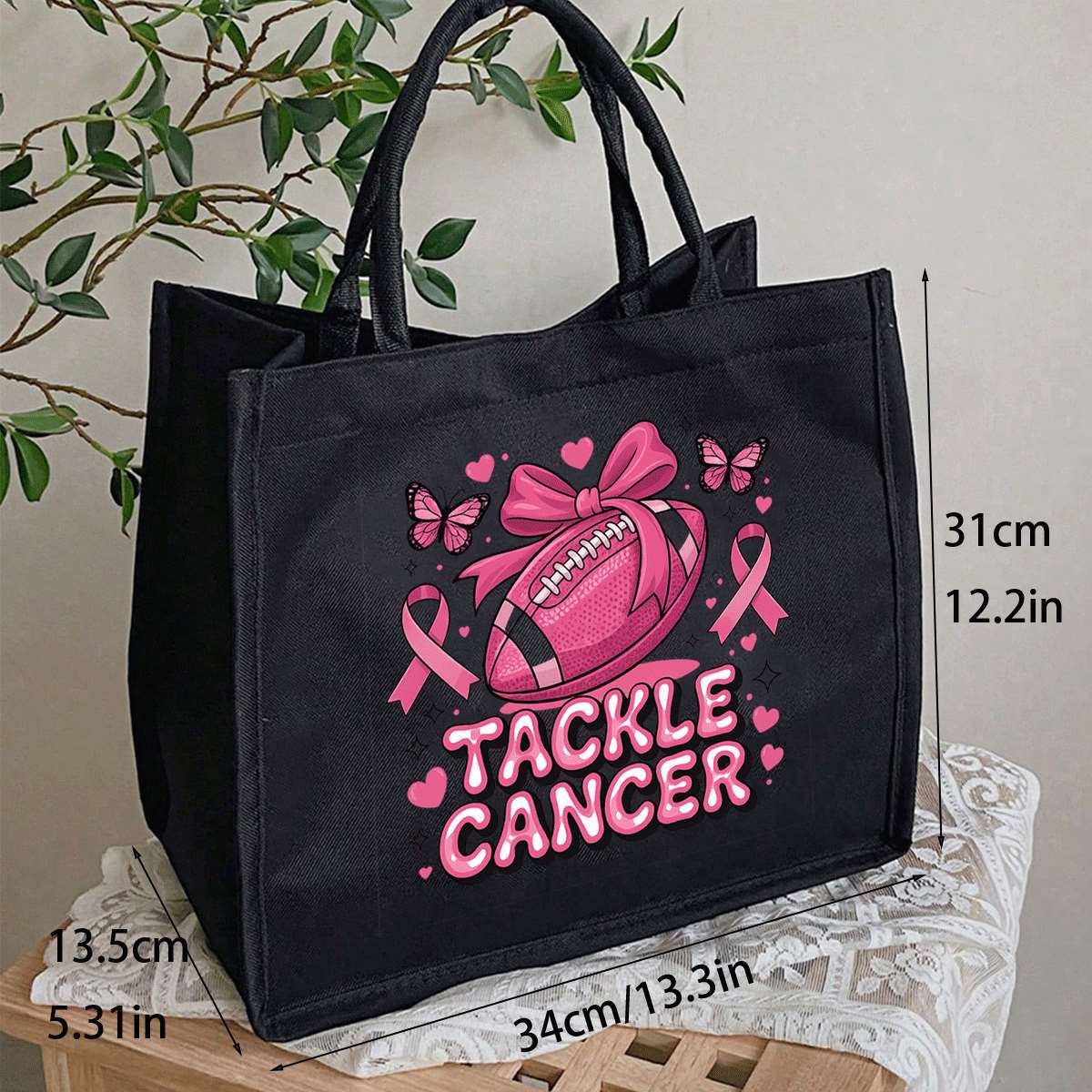 Tackle Cancer Tote Bag